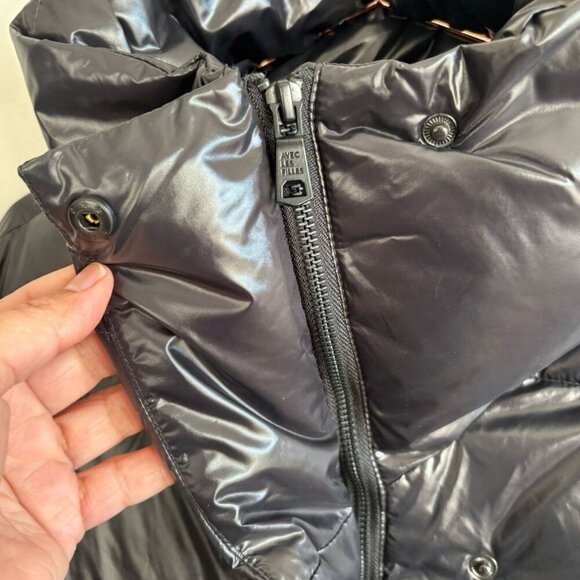 With The Girls By Avec Les Filles Womens Buffer Snow Long Coat Black Size XS - Picture 7 of 8